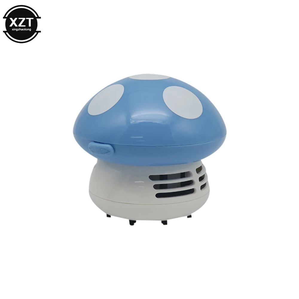 Handheld Mini Desktop Vacuum Cleaner Mushroom Shape Cleaner Desk Cleaner Eraser Dust Paper Dust Sweeper