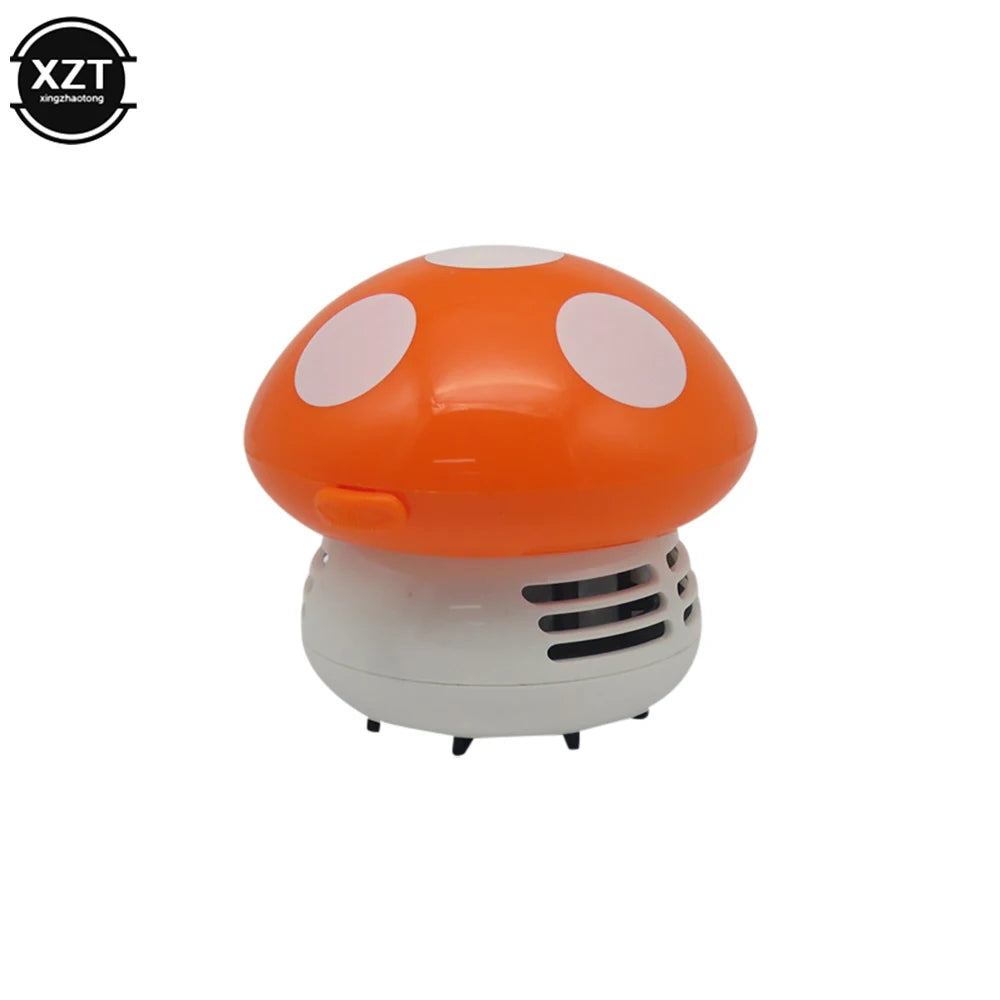 Handheld Mini Desktop Vacuum Cleaner Mushroom Shape Cleaner Desk Cleaner Eraser Dust Paper Dust Sweeper